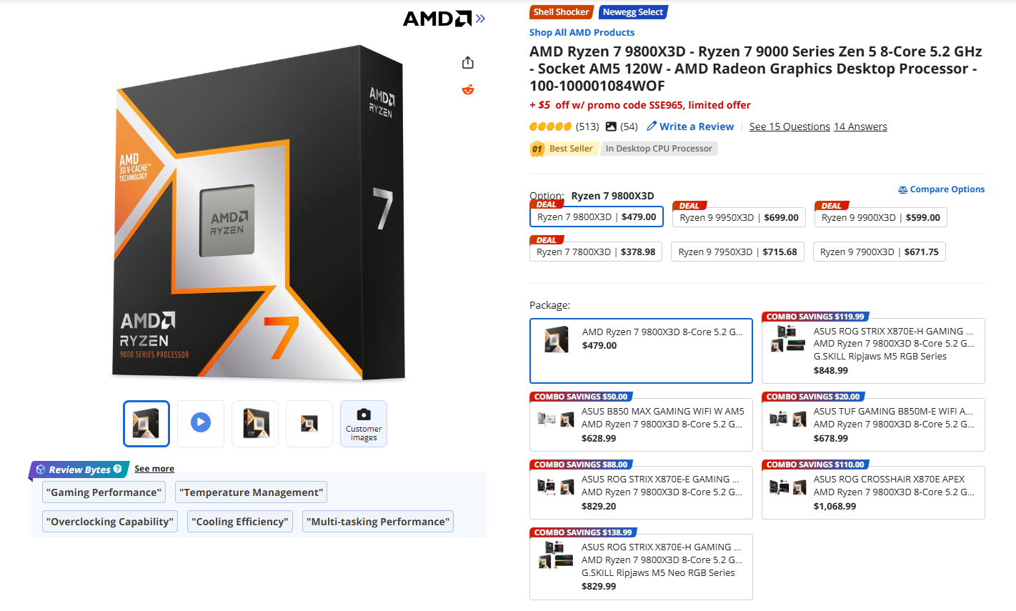 با خرید باندلهای پردازنده Ryzen 7 9800X3D بیش از 100 دلار صرفهجویی کنید