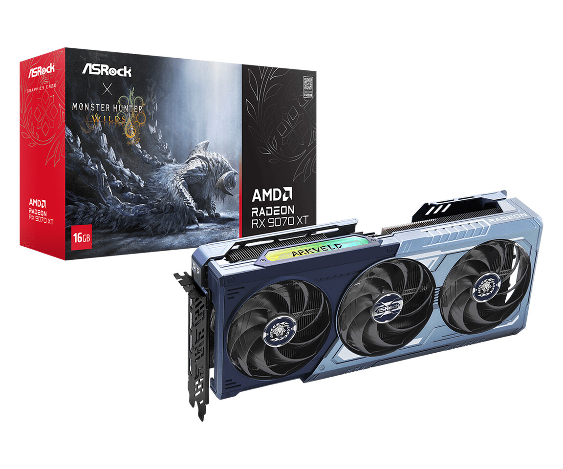 مشخصات فنی کارت گرافیک ازراک AMD Radeon RX 9070 XT MONSTER HUNTER WILDS EDITION