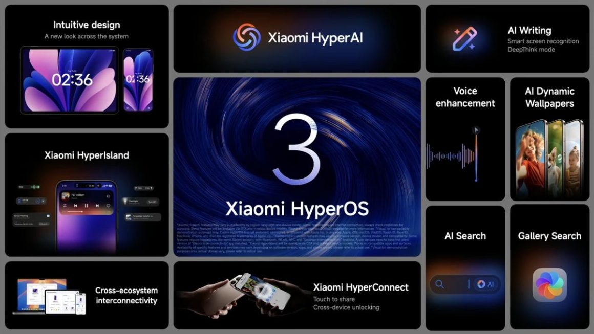 عرضه پایدار HyperOS 3 برای گوشی و تبلت های شیائومی