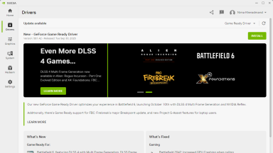 نسخه جدید درایور 581.42 انویدیا با پشتیبانی از بازی‌ Battlefield 6 منتشر شد