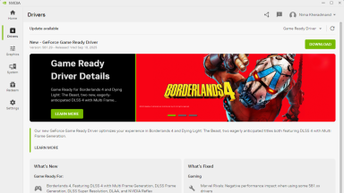 نسخه جدید درایور 581.29 انویدیا با پشتیبانی از بازی‌های Borderlands 4 و Dying Light: The Beast منتشر شد