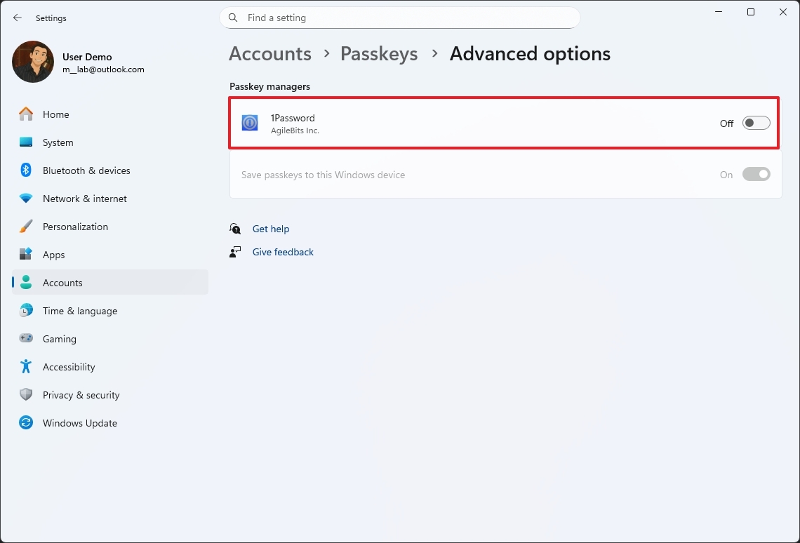 پشتیبانی از ارائهدهندگان شخص ثالث برای Passkey