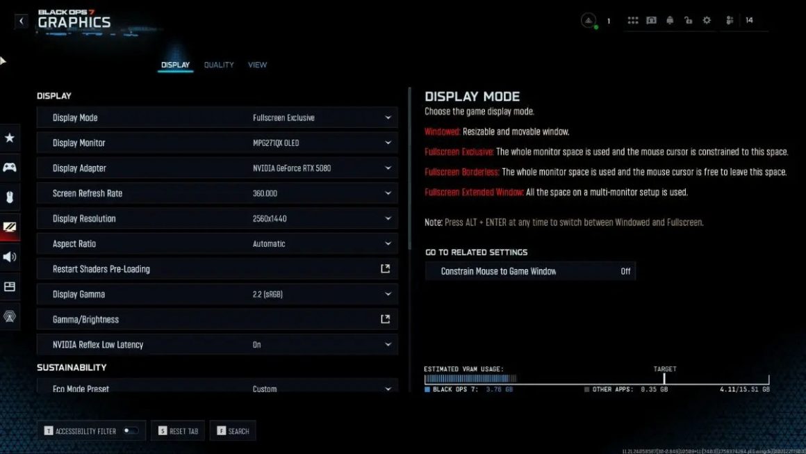 راهنمای تنظیمات نسخه PC بازی Black Ops 7