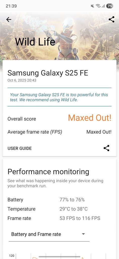 نتایج بنچمارک گوشی گلکسی اس 25 FE سامسونگ