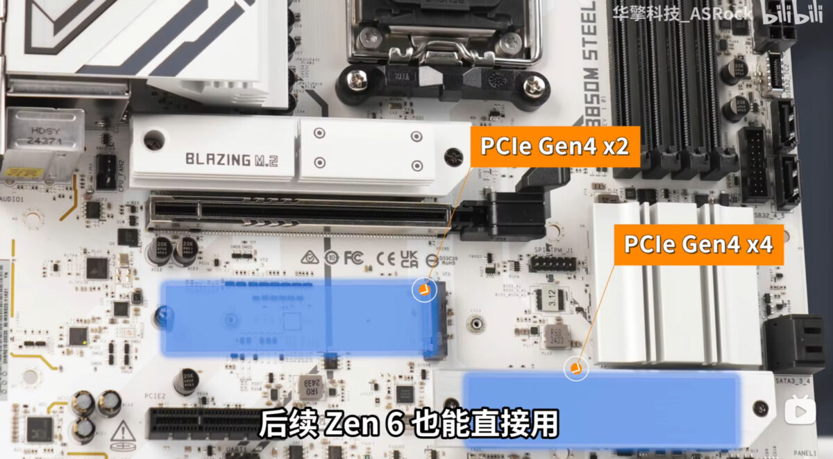 مادربردهای سری B850 ازراک از پردازندههای Zen 6 پشتیبانی میکنند