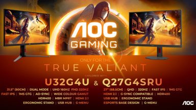 مانیتورهای گیمینگ جدید Q27G4SRU و U32G4U توسط AOC رونمایی شدند
