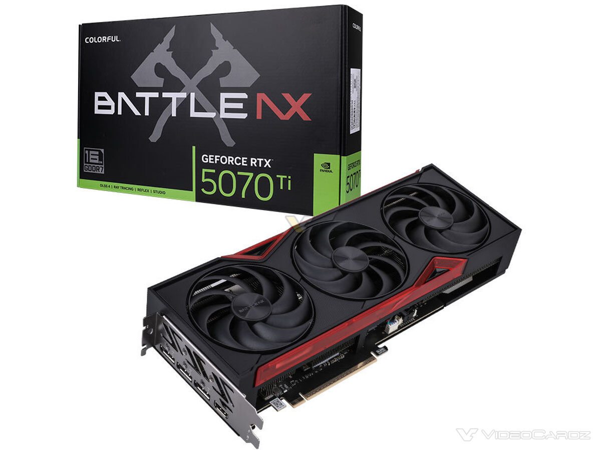 شرکت Colorful کارت گرافیکهای RTX 5070 Ti BattleAx بیشتری را عرضه میکند