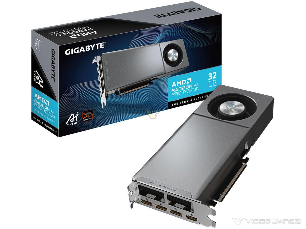 کارت گرافیک AMD AI PRO R9700 با 32 گیگابایت حافظه در دسترس قرار گرفت