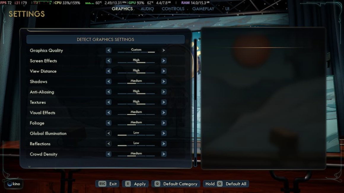 تنظیمات گرافیکی بازی The Outer Worlds 2