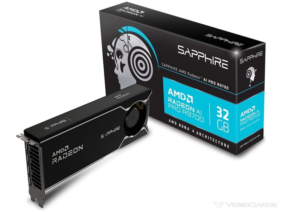 کارت گرافیک AMD AI PRO R9700 با 32 گیگابایت حافظه در دسترس قرار گرفت