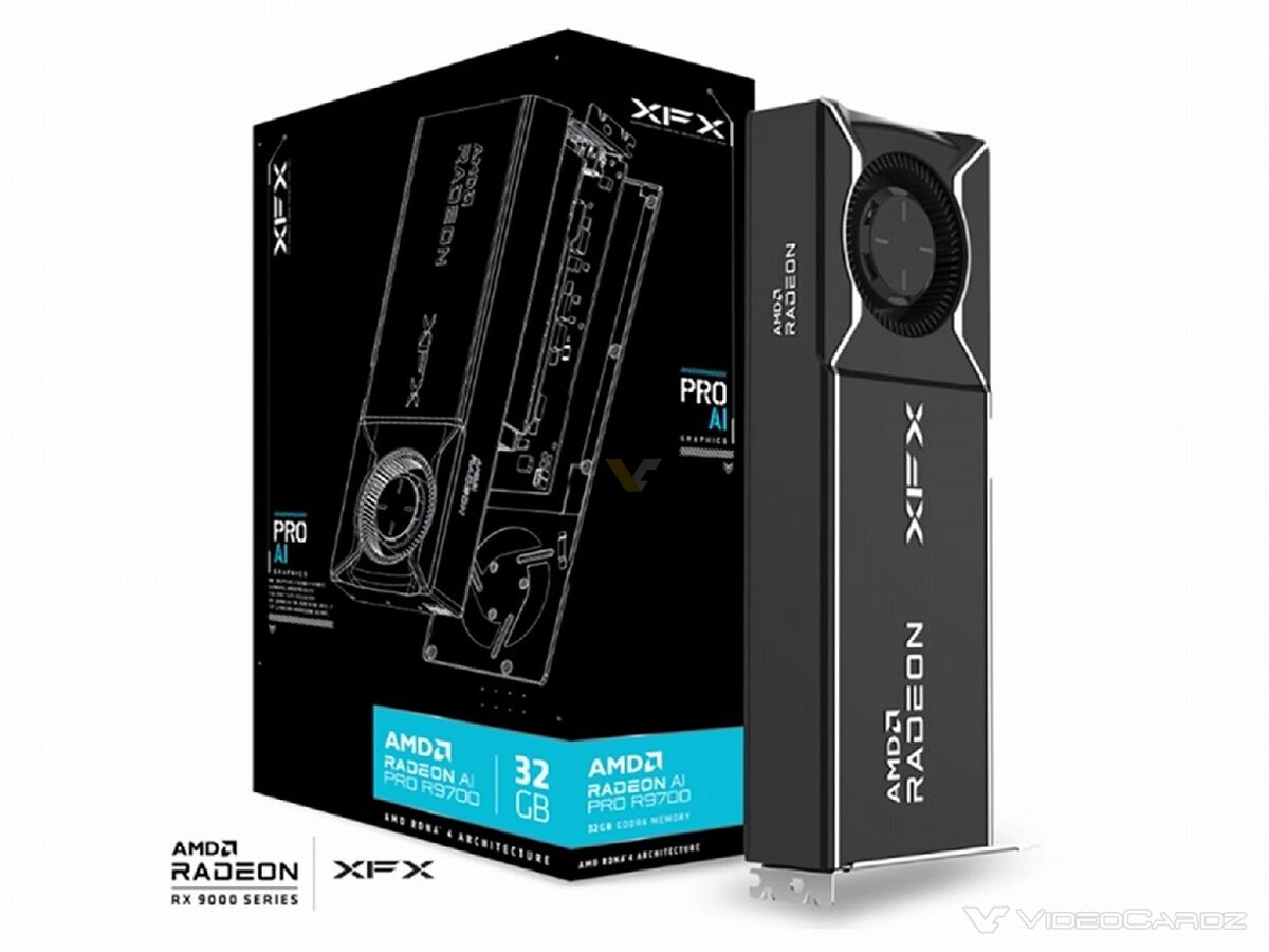 کارت گرافیک AMD AI PRO R9700 با 32 گیگابایت حافظه در دسترس قرار گرفت