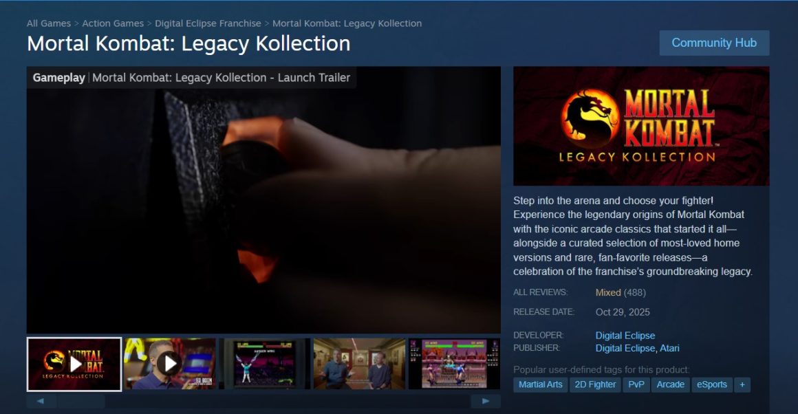 نسخه PC بازی Mortal Kombat: Legacy Kollection
