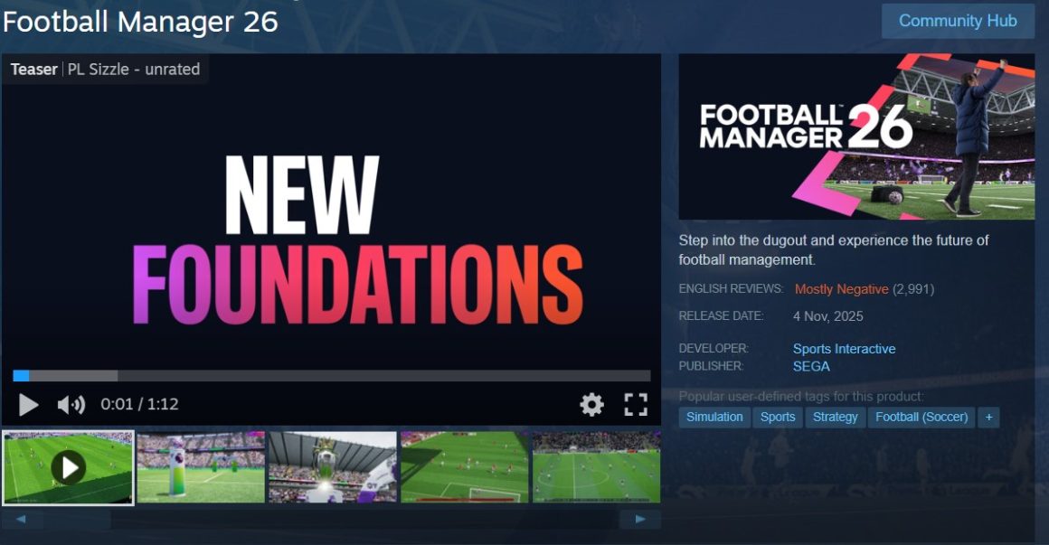 بازی Football Manager 2026