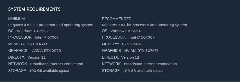 سیستم مورد نیاز بازی Rennsport