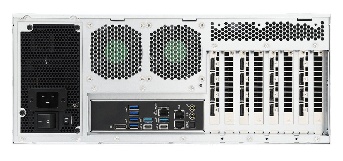 رونمایی از ورک‌استیشن GAI4G-R9700 ازراک با چهار کارت گرافیک AI PRO R9700