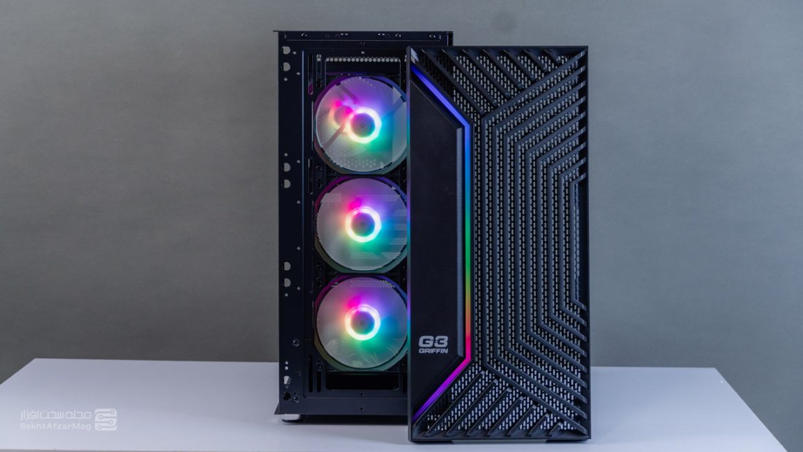 نمای جلویی کیس کامپیوتر گرین گریفین جی ۳ پلاس | Green Griffin G3+