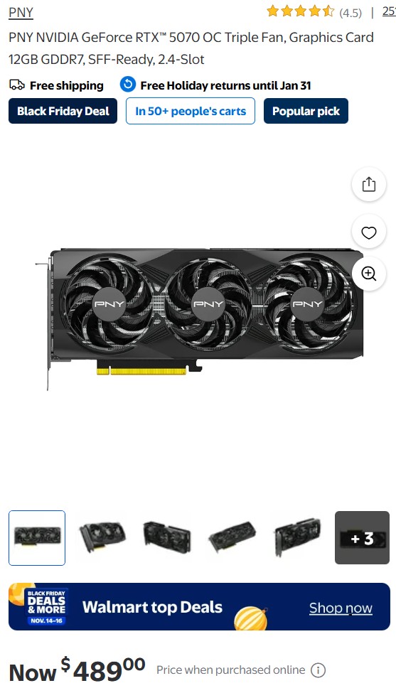 کاهش قیمت RTX 5070