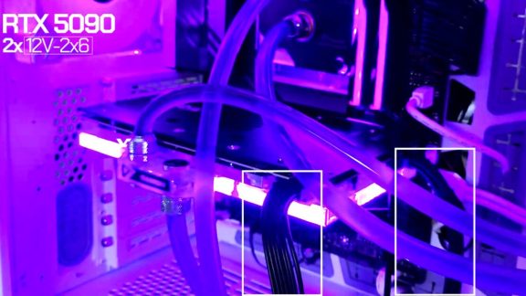 اجرای RTX 5090 با توان بیش از 800 وات روی کارت گیگابایت