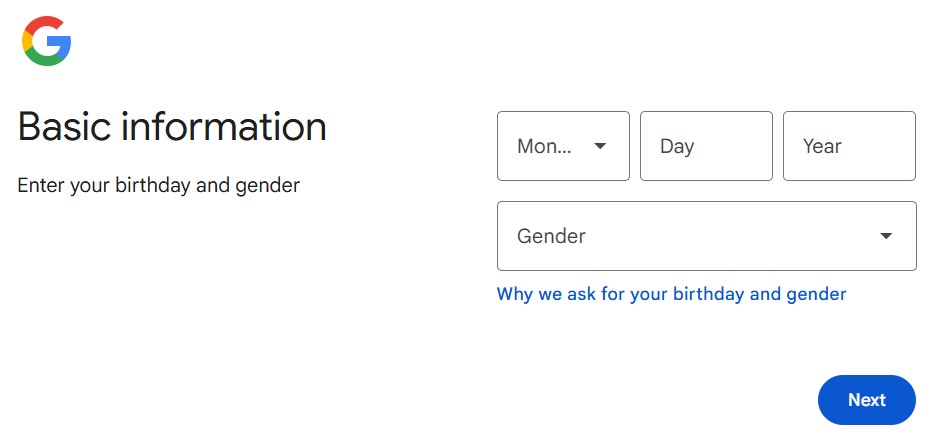 مراحل ساخت جیمیل