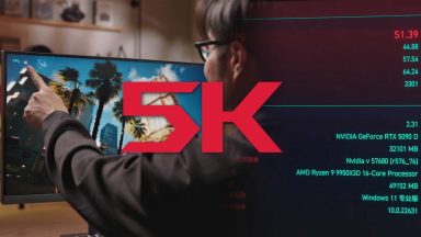بازی با وضوح 5K را فراموش کنید؛ RTX 5090 D در ارائه 60 فریم ناکام ماند