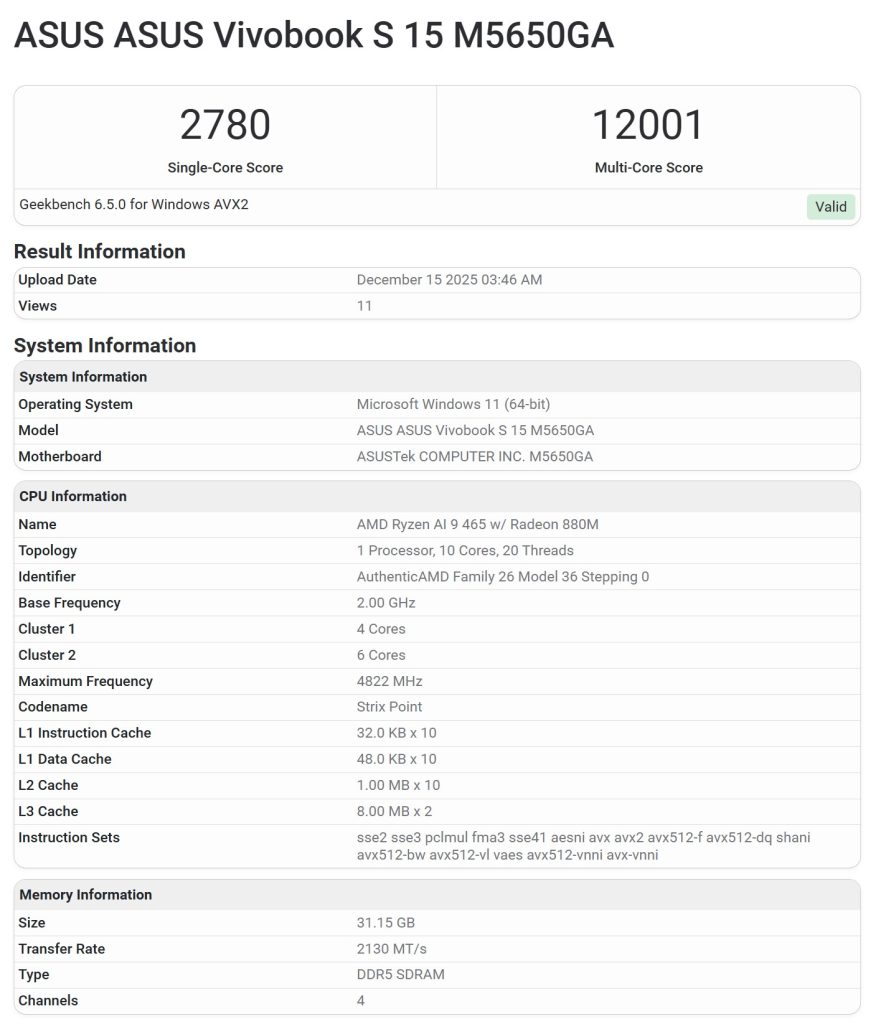 مقایسه پردازنده های لپ تاپی Core Ultra 7 365 و Ryzen AI 9 465