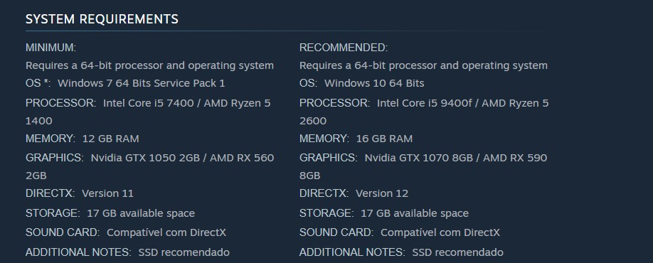 سیستم مورد نیاز بازی 171
