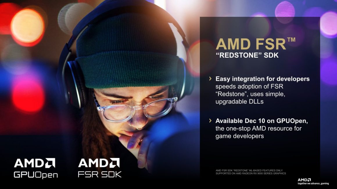 عرضه SDK فناوری AMD FSR Redstone