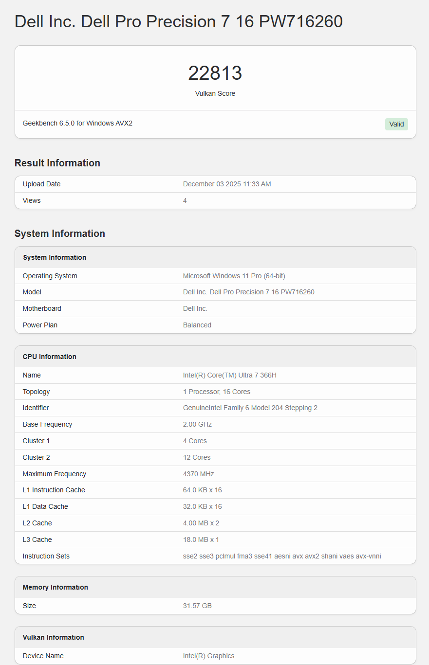 گرافیک داخلی پردازنده Core Ultra 7 366H اینتل 26 درصد بهتر از Radeon 840M است