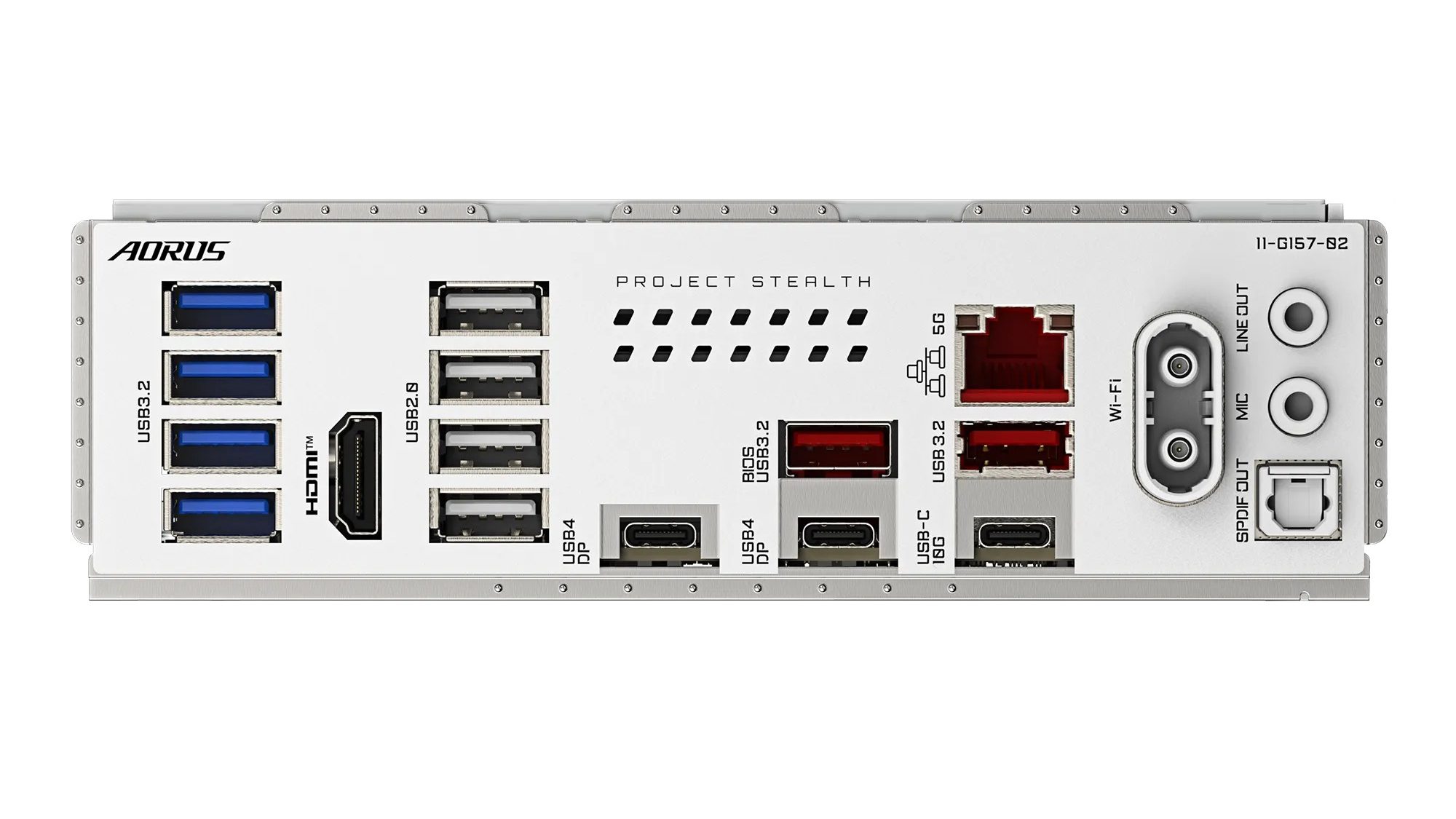 پورت های مادربرد X870 AORUS STEALTH ICE گیگابایت