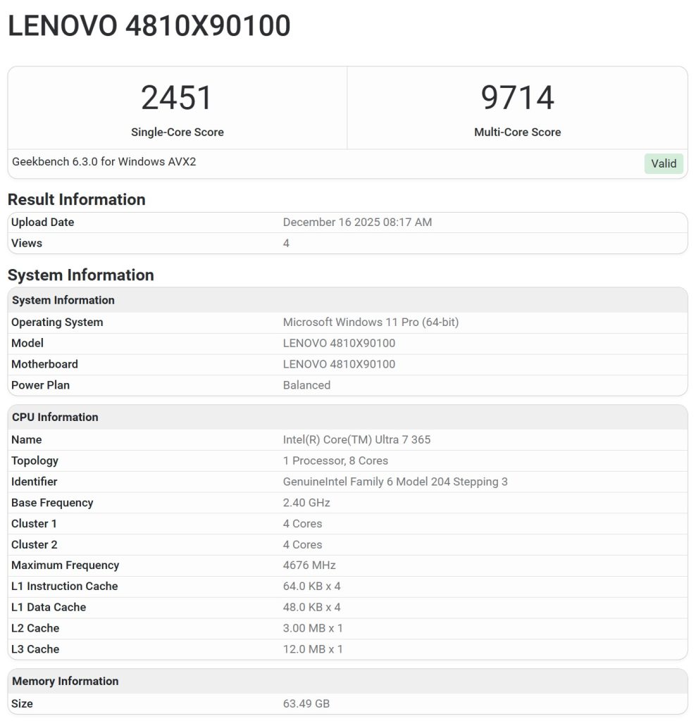 مقایسه پردازنده های لپ تاپی Core Ultra 7 365 و Ryzen AI 9 465