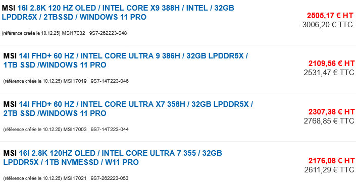 لپ تاپ های MSI Prestige با پشتیبانی از پردازندههای Core Ultra 300 لیست شدند