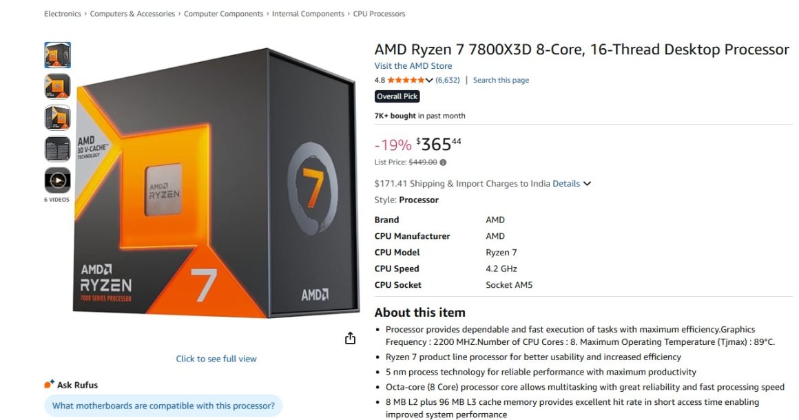 AMD Ryzen 9800X3D حالا 40 دلار زیر MSRP؛ Ryzen 7800X3D دوباره زیر 400 دلار شد