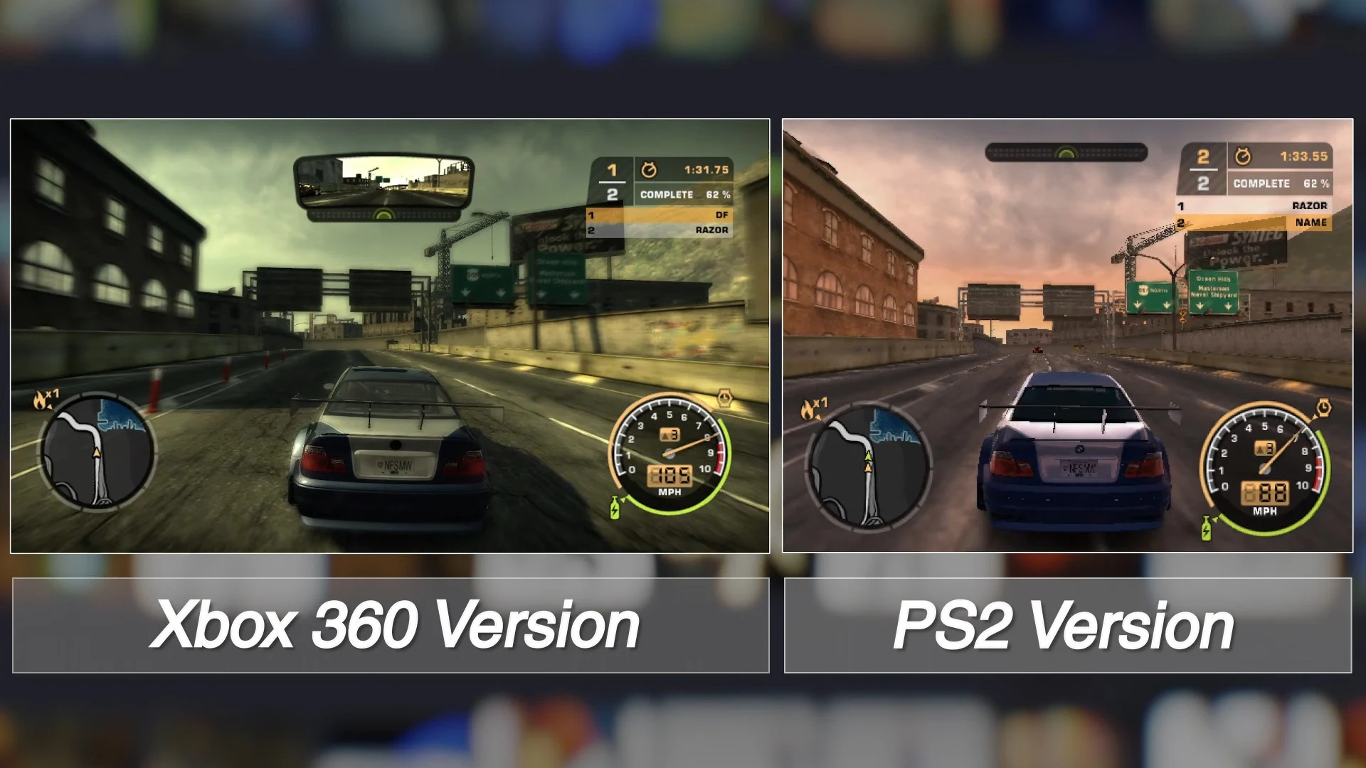 نسخه Xbox 360 با PC بازی Need For Speed MW