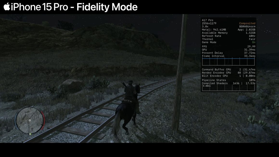 عملکرد بازی Red Dead روی iPhone 15 Pro