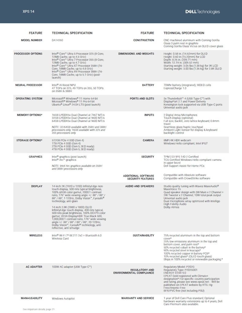 لپ‌ تاپ XPS 2026 دل