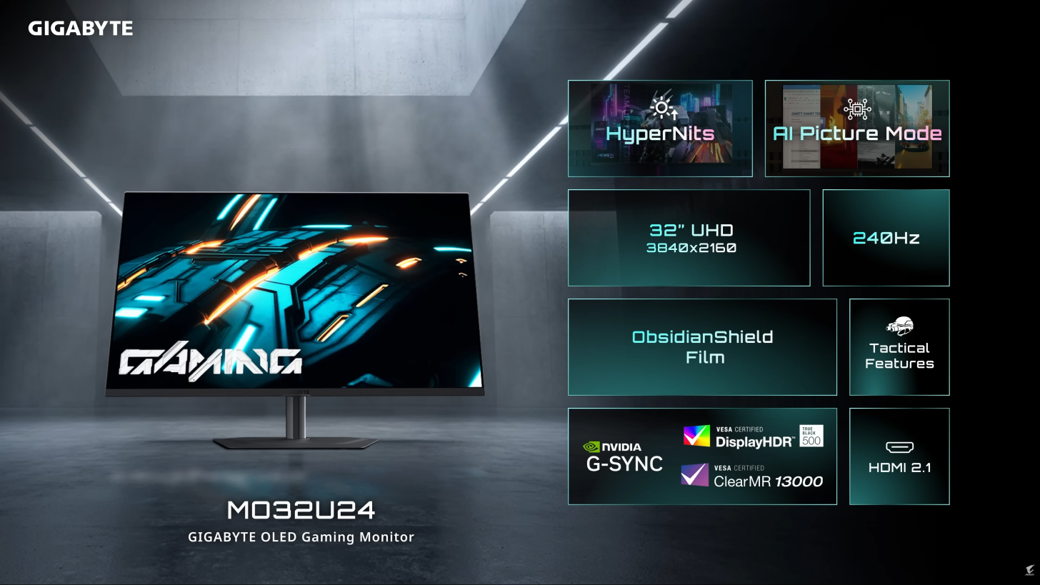 گیگابایت مانیتورهای گیمینگ OLED کاملاً جدید خود را رونمایی کرد