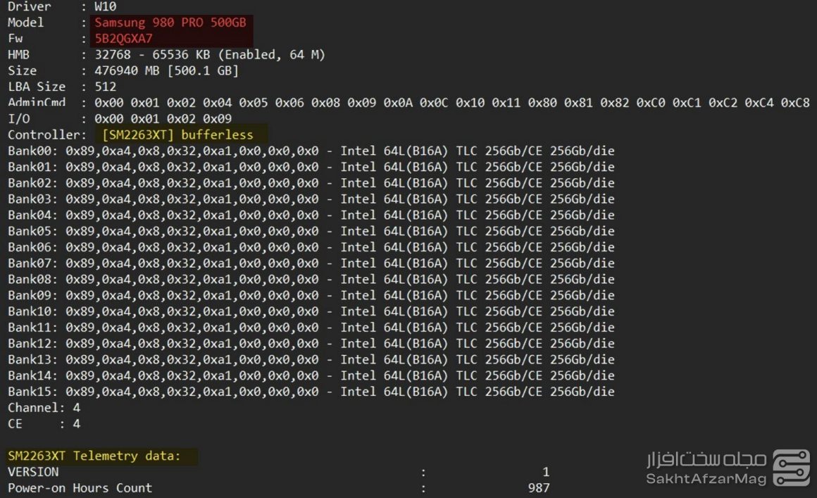 حافظه تقلبی سامسونگ 980Pro