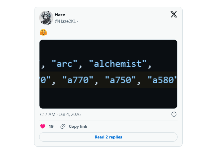 کارت گرافیک Arc B770 اینتل