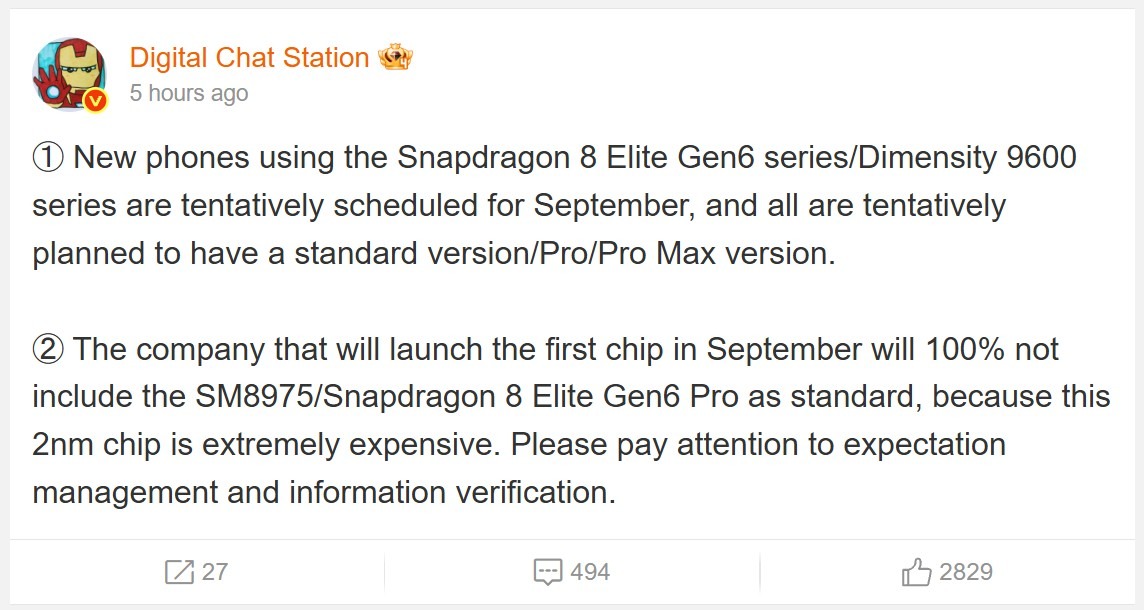 اسنپدراگون 8 الیت نسل 6 شیائومی