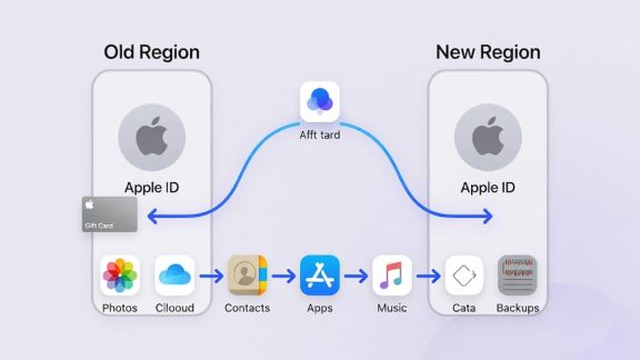 آموزش کامل انتقال اطلاعات بعد از تغییر ریجن (Photo, iCloud, Payment, Purchases)