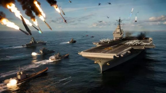 غرق کردن ناو هواپیمابر آمریکایی