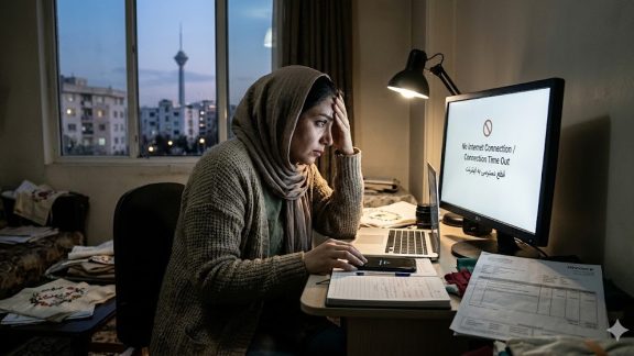 آسیب زنان از قطعی اینترنت