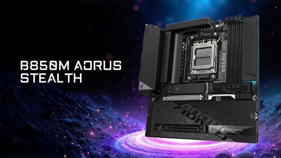 گیگابایت از مادربرد B850M AORUS STEALTH با کانکتورهای پشتی رونمایی کرد