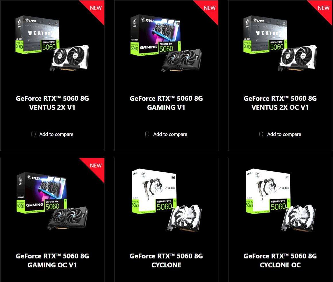 MSI RTX 5060 V1