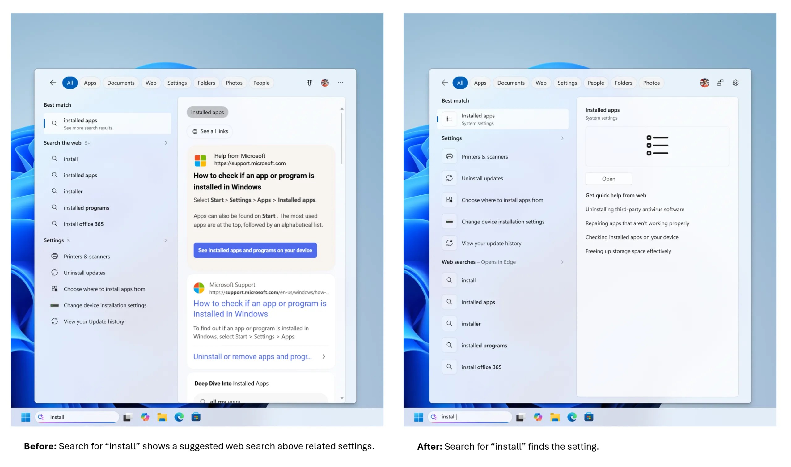 قابلیتهای جدید ویندوز 11 Search