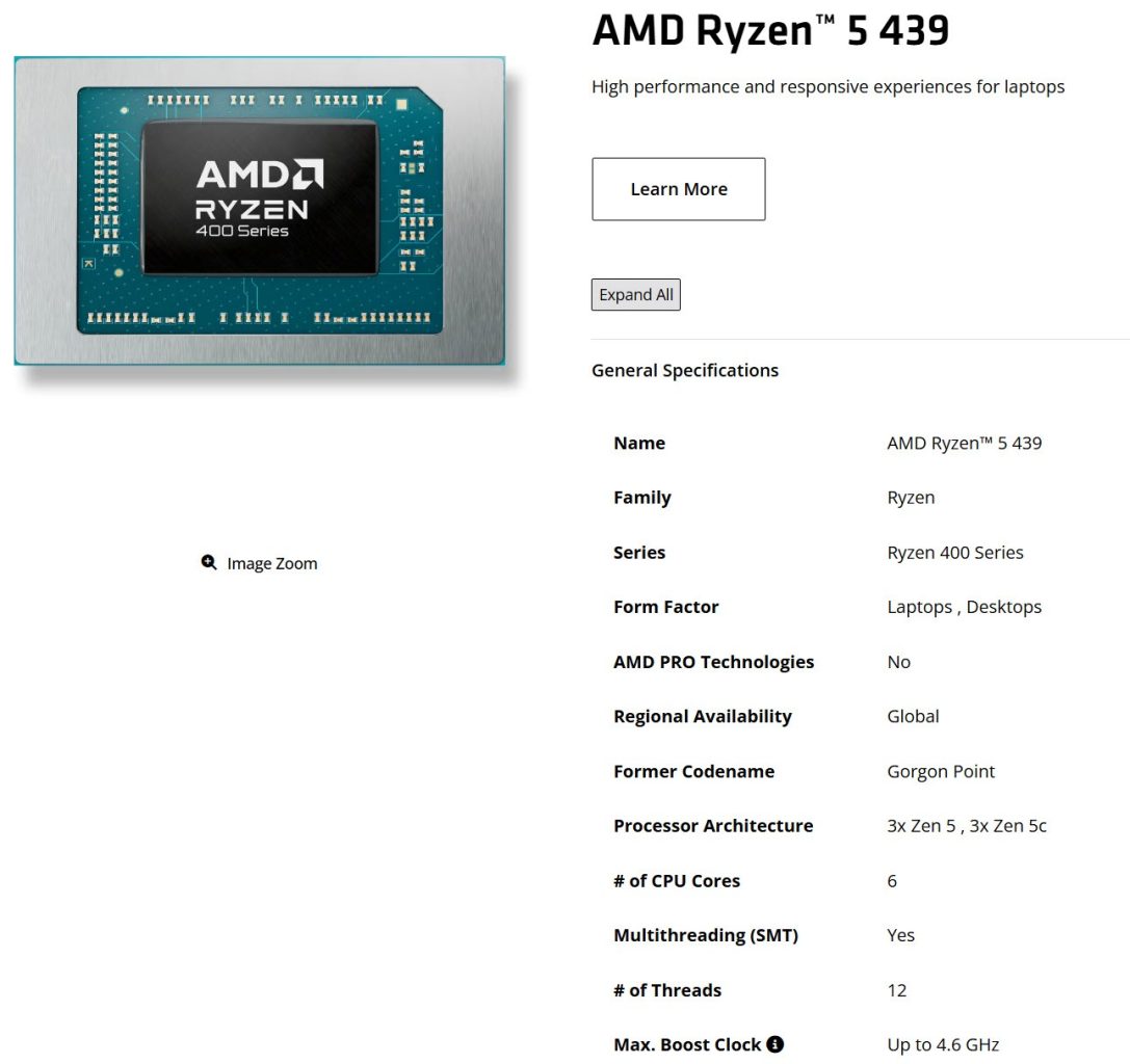 پردازنده AMD Ryzen 7 449 و Ryzen 5 439