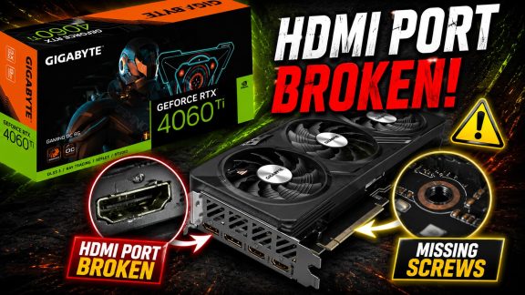 گیگابایت کارت گرافیک RTX 4060 Ti مشتری را با پورت HDMI شکسته و پیچ‌های مفقود تحویل داد