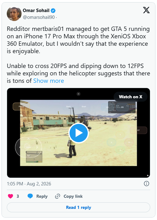 اجرای GTA 5 روی آیفون