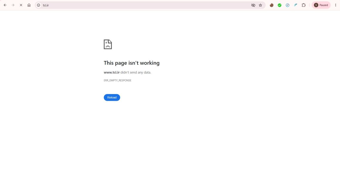 از دسترس خارج شدن سایت مخابرات