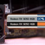 کارت گرافیک AMD Radeon RX 9050 با 4 گیگابایت حافظه آزمایش شد؛ 37 درصد کندتر از مدل 8 گیگابایتی